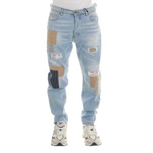 JEANS PATCH AZZURRO